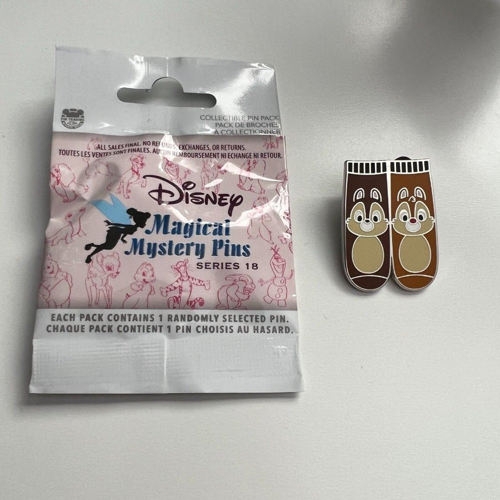 Disney Chip & Dale Character Socks Magical Mystery Series 18 Pin